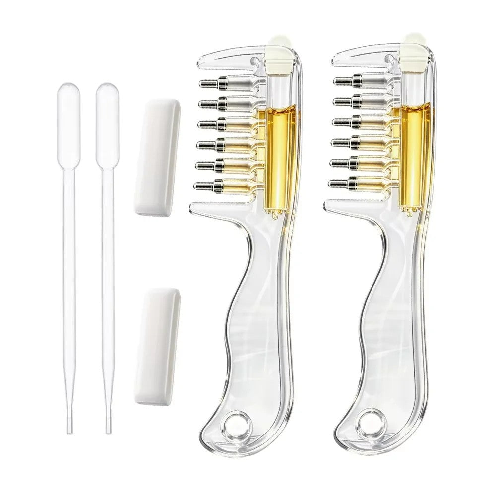 Set of two clear combs