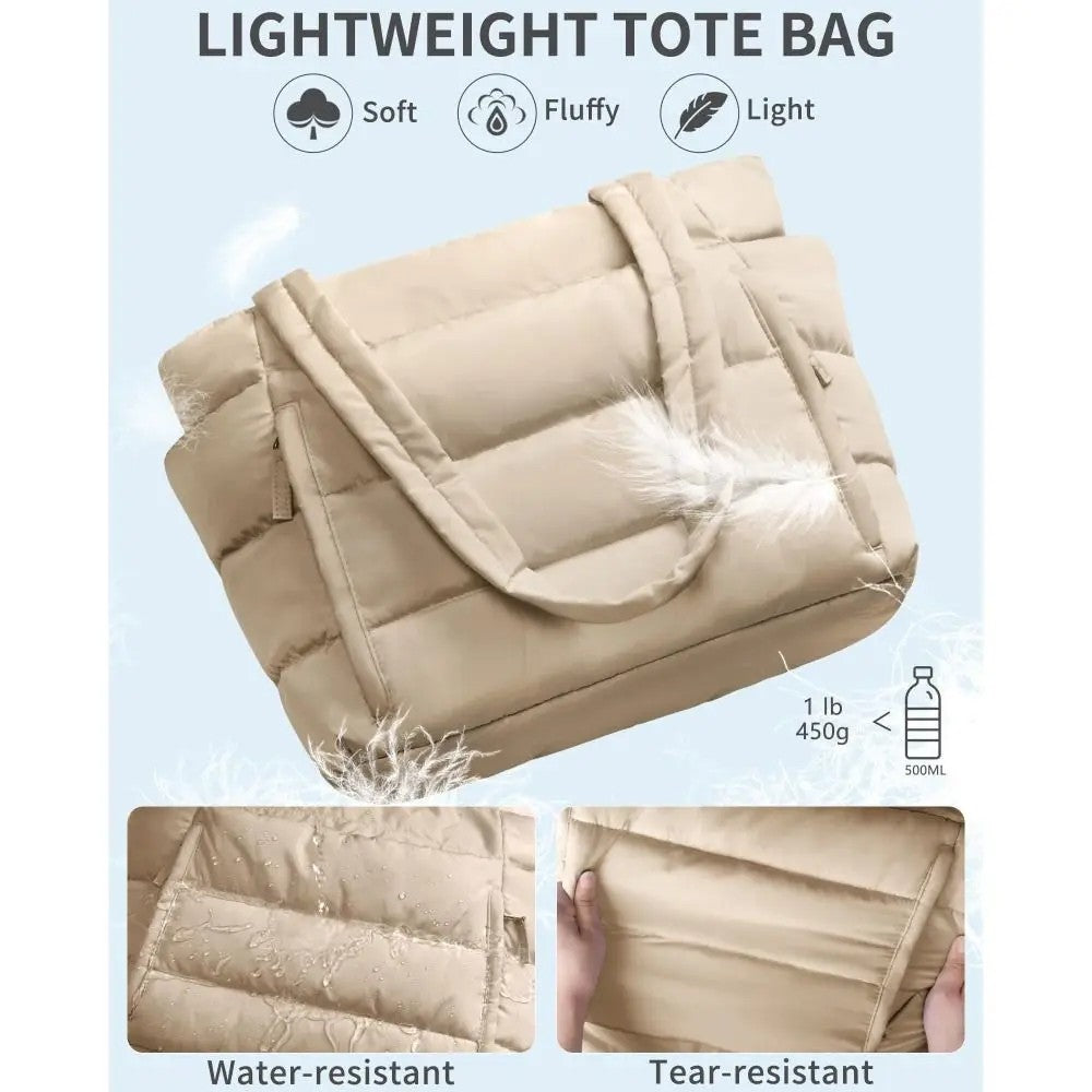 Light and water-resistant quilted fabric